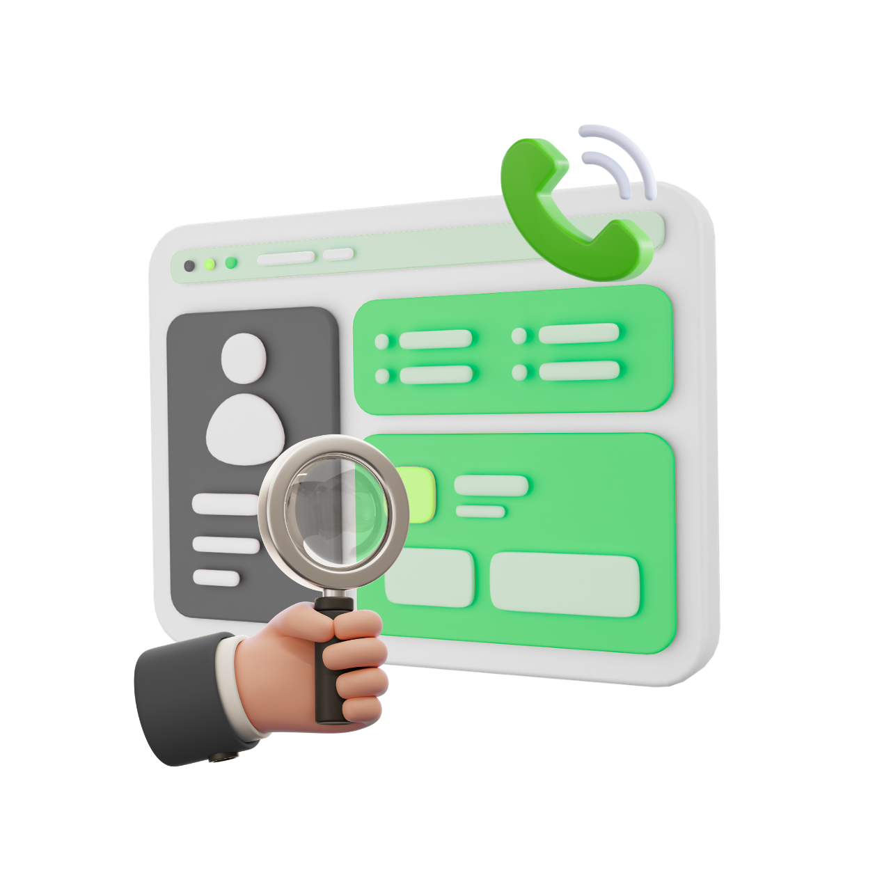 Recruiter searching candidates and revealing contact details
